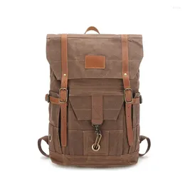 Backpack M616 Multifunctional Oil Wax Canvas Outdoor Sports Travel Bag Waterproof Leisure Large Capacity Backpacks