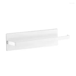 Hooks Kitchen Towel Rack Paper Holders Under Cabinet Self-Adhesive Stand With Strong Load-Bearing Design For