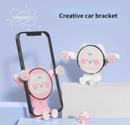 Cute Gravity Car Phone Holder Mobile Stand Smartphone GPS Support Mount For IPhone 13 12 11 Pro 8 Samsung Xiaomi Redmi LG7514496