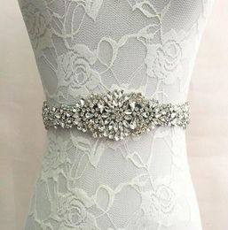 100 Hand Made Luxury Bridal Belt Accessories 2019 Fashion Rhinestone Adornment Wedding Dresses Sashes Jewelry In Stock3162047