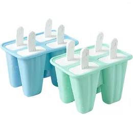 Baking Moulds Popsicle Moulds 8 Pieces Silicone Ice Mould With Sticks DIY Reusable Easy Release Maker