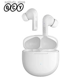 Cell Phone Earphones QCY T18 wireless earphones Bluetooth 5.2 QCC3040 aptX voice 32kHz 4 microphones CVC high-definition call dual device Connexion Q240402