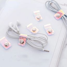 Laser PVC Portable Packing USB Lines Cable Earphone Protector Organizers Holder Package Women Men Travel Accessories