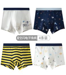 Boys Boxer Underwear for Kids Striped Navy Blue Cotton Underpanties Bottoms Boys Clothes for 3 4 6 8 10 12 14 Years Old 203021 1186070323