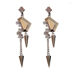 Dangle Earrings 1 Pair Irregular Zircon Niche Design Geometric Elegant Lightweight Jewelry For Women Teen Girls