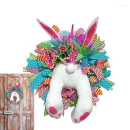Decorative Flowers Easter Decorations Wreath Electric Front Door BuEars Handmade Without Battery
