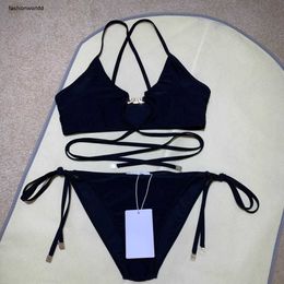 Brand Swimwear Women Bikini set Designer swimsuit Fashion Logo two-piece suit summer Swimsuits Cross lacing Sexy bra Swimming vacation hot girls beach 2pcs set Apr 02