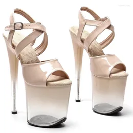 Dance Shoes Women 20CM/8inches PU Upper Plating Platform Sexy High Heels Sandals Pole 309