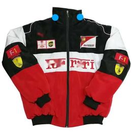 F1 Jackets Mens Jacket Racing Suit F1 Retro American Jacket Motorcycle Cycling Suit Motorcycle Suit Baseball Suit Outdoor Cotton Autumn and Winter Windproof 856