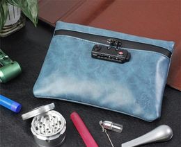 30pcs Waterproof Smoking Smell Proof Bag Leather Tobacco Pouch With Combination Lock For Herb Odour Proof Stash Container Storage C3578452