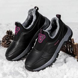 Casual Shoes Winter Sneakers Women Vulcanize Couple Furry Warm Snow Outdoor Walking Plus Size 36-44 Zapatillas Mujer Hombre