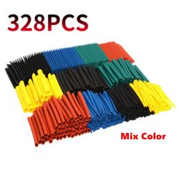 328 PCS Heat Sleeve Tubes Set Colour Thermoresistant Tube Wire Insulated Polyolefin DIY Kit 2:1 Times Shrink Bag kit