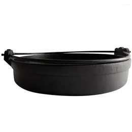 Pans Cast Iron Skillet Camping Pot Outdoor Cookware Stove Kitchen Supply Handled Pan Practical Japanese Style Work