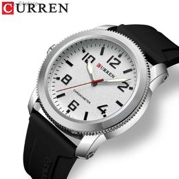 Wristwatches CURREN New Fashion es for Men Left Hand Design Quartz Wristes with Sile 8454 L240402