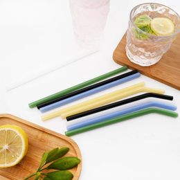 Drinking Straws Glass Reusable Tube Eco Friendly With Cleaning Brush Events Party Favours Supplies For Cocktail Milk