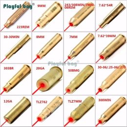 Tactical Red Laser Bore Sighter For 9MM 7.62x39MM 7MM 223REM 8MM 7.62x54MM Hunting Laser Collimator With Battery AQB135