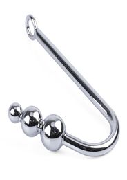 BDSM Metal Anal Hook Sex Torture Play Fetish Butt Plug Bondage Gear with 3 Ball Unisex Adult Games Erotic Toy HSYBP0208896069