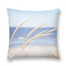 Pillow Beach Grass Blue Coastal Seashore Pography Throw Cover Case Christmas Sofa Covers