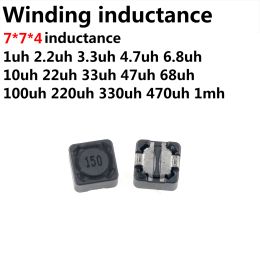 50PCS Inductor CDRH74 7*7*4MM SMD Power Inductance 1UH 2R2 2.2UH 3.3UH 4.7UH 6.8UH 10 UH 100UH 150UH 220UH 330UH 470UH 1MH 2.2MH