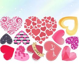 Wall Stickers Creative Heart Sticker Self-adhesive Love Decal Background Decoration Accessories For Valentines Day Living Room Bedroom