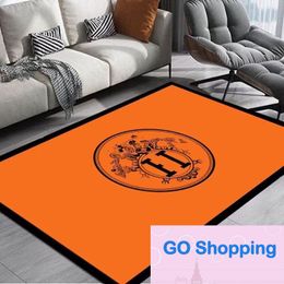 Light Luxury Orange Carriage Room Fashion Brand Carpet Living Room Bedroom Fashion Bedside Mat Clothing Store Cloakroom Mats Wholesale