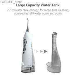 Oral Irrigators Oral irrigator USB charging sink portable dental sink 230ML water tank waterproof tooth cleaner Y240402