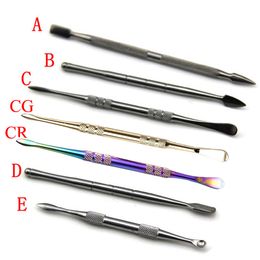 Stainless Steel Wax Dab Tools For Water Bong Smoking Pipe Dry Herb Vaporizer Pen Wax Dab Pen Atomizer Dab Oil Rig Starter Kit