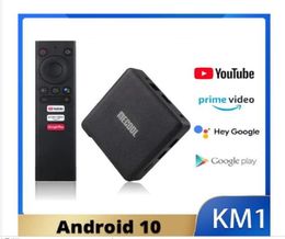 Mecool KM1 ATV Andriod 10 Tv Box Google Certified 4G 64G Amlogic S905X3 Wifi 4K Voice Control Youtube vs x96 max plus5859788