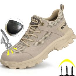 Boots Antislip Safety Shoes Mesh Breathable Steel Toe Sneaker Men Work Safety Boots Indutrial Male Work Shoes Man Safety Boots 3646