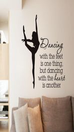 Elegant Ballet Dancer Vinyl Wall Stickers Dancing Wall Sticker For Dancer School High Quality Wallpaper Creative Mural8648534