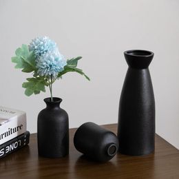 Vases Ceramic Vase Set Furnishings Home Living Room Flower Arrangement Modern Ware Three-Piece Of White Bottle