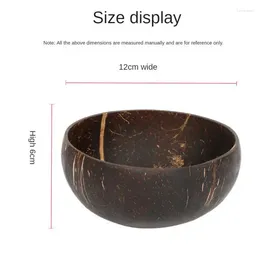 Bowls Coconut Shell Bowl Simple Style Fruit Salad Rice Holder Unique Handicraft Dinnerware Kitchen Gadget Tableware