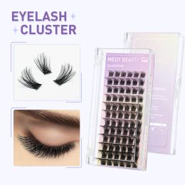 Eyelashes Eyelash Extension 72 Clusters Hand Made Makeup Sets DIY Segment Eyelashes 816mm Mix Dovetail Lash Glue Tweezers Selfadhesive