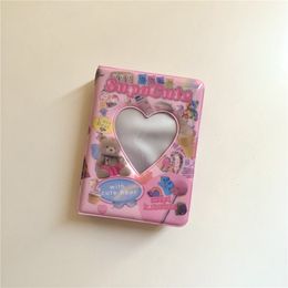 40 Pockets 3 Inch INS Pink Blue Photo Album Photocard Holder Square Hollow Idol Cards Holder Collect Book Album