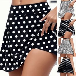 Skirts Women Summer Sport Skort Running Gym Yoga Bottoming Pants Skirt Casual High Waisted Shorts Mini Print Dress