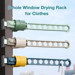 Hangers Clothes Drying Rack Accessories Compact Fixator Tools Home El Laundry Accessory 8 Holes Dry Hanger Fix Pole Grey