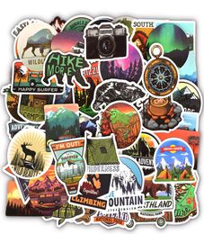 50 PCS Waterproof Camping Vinyl Decals Stickers Toys for Kids Teens Adults DIY Water Bottle Mountain Bike Moto Car Bumper Helmet S6947040