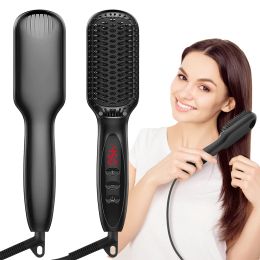 Irons Hair Straightening Heating Comb Electric Hair Straightener Brush Beard Straightener Hot Comb Hair Styling Iron Smoothing Comb