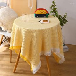 Table Cloth French Dessert Tablecloth Ins Cotton Thread Coffee Japanese High Sense Round