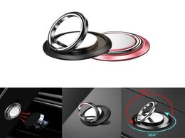Universal car phone holder Ring Holder Stand Finger Kickstand 360°Rotation Metal Ring Hand Grip for Magnetic Car Mount For iPhone 6524383