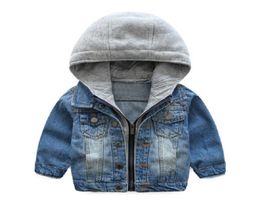 2018 Kids Denim Jacket Boys Jean Coat Clothing Fashion Causal Girls Cardigan Children Outerwear Cowboy Toddler Hooded 210yrs Y1897449648