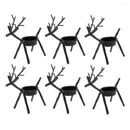 Candle Holders Reindeer Tealight Stand: Standing Metal Christmas Votive Holder Rust Proof Holiday Tabletop Centerpiece 2pcs