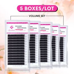 Eyelashes 5 Cases All Size 0.070.20 Thickness Eyelash Extension JBCD Curl Individual Mink Artificial Fake False Eyelashes Free shipping