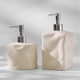 Liquid Soap Dispenser Large Capacity Ceramic Lotion Bottle 600ML High Value El Hand Sanitizer Bathroom Shower Gel Shampoo