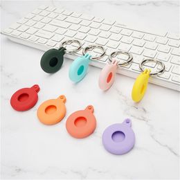 Silicone Protective Cover For Apple AirTag Tracker Case Anti-lost Device Keychain Protect Sleeve For AirTags locator Accessories