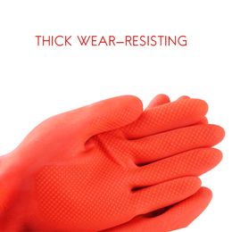 38/45/56cm Kitchen Gloves Dish Washing Waterproof Non-slip Long Sleeve Latex Cleaning Gloves Household Rubber Gloves Accessories