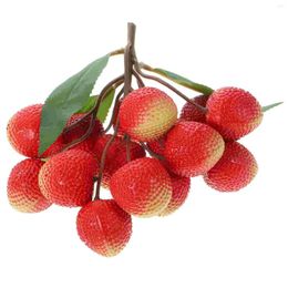 Party Decoration Decorate Simulated Lychee String Model Ornament Artificial Fruit Pvc Plastic Lifelike Fruits