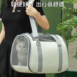 Cat Carriers Bag Go Out Portable Backpack Puppy Pet Carry Breathable Anti-stress Cross-body Box Transport For Cats