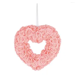 Decorative Flowers Flower Wreath Valentine's Day Love Garland Door Hanging Wedding Party Scene Decoration Year's Decor Supplies