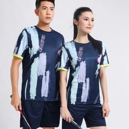 Tracksuit Men And Women Summer Sportswear Sets TshirtShorts TwoPiece Set Couples Quick Dry Tennis Suit 240402